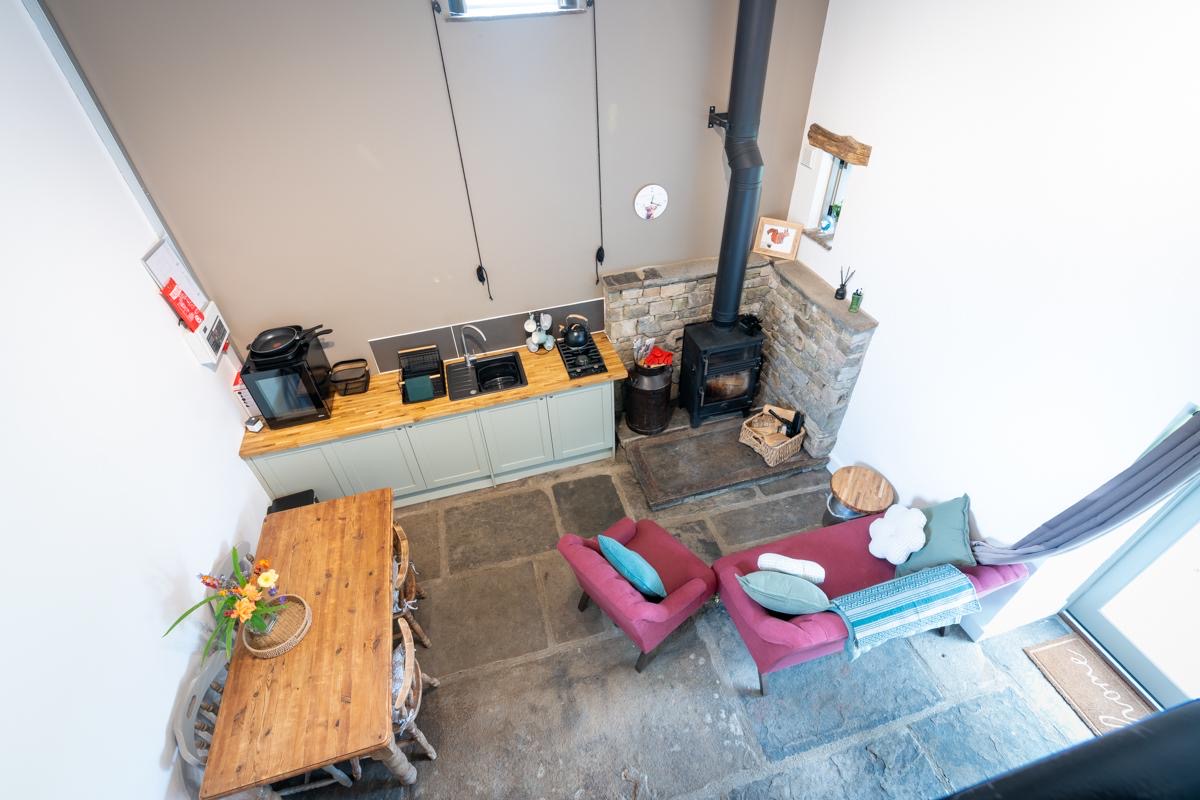 Mezzanine view of the living space